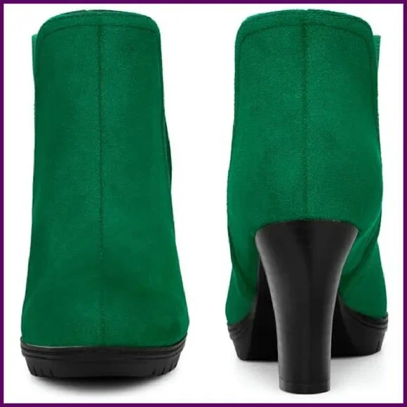Chelsea Ankle Boots Lug Sole Elastic Platform Booties Women's Shoes